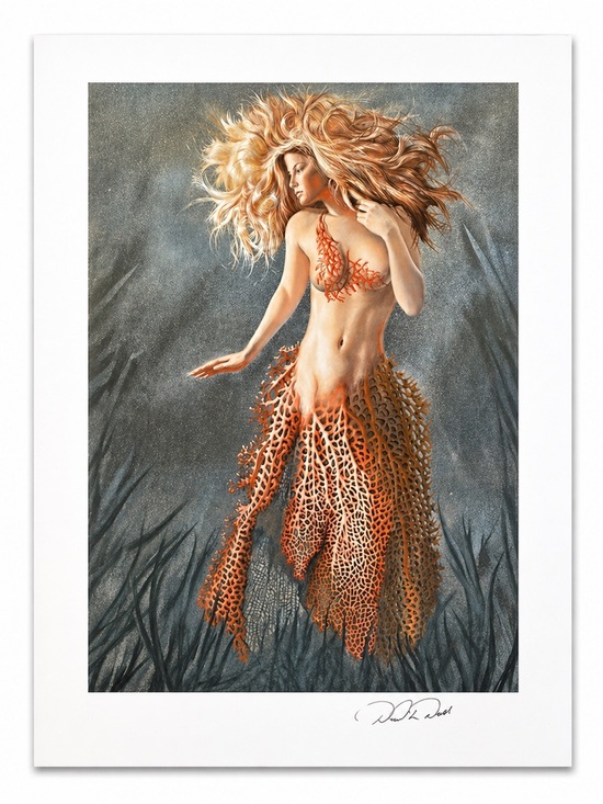 Other - Signed David L. Doss Art Print – Classical Realism Mermaid Fantasy Artwork